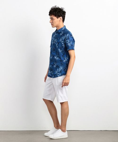 ARMANI EXCHANGE(アルマーニエクスチェンジ)の「【A|Xアルマーニ エクスチェンジ】ボタニカル柄 コットンリネン半袖シャツ(シャツ/ブラウス・メンズ・ネイビー/ホワイト・LARGE/MEDIUM/SMALL/X-LARGE/X-SMALL)」の9枚目の写真