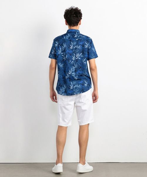 ARMANI EXCHANGE(アルマーニエクスチェンジ)の「【A|Xアルマーニ エクスチェンジ】ボタニカル柄 コットンリネン半袖シャツ(シャツ/ブラウス・メンズ・ネイビー/ホワイト・LARGE/MEDIUM/SMALL/X-LARGE/X-SMALL)」の14枚目の写真