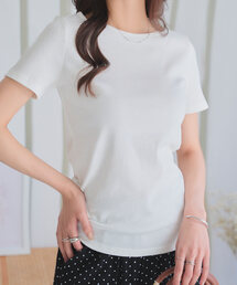 [ S M L ] 選べるタイプの細リブ半袖Tシャツ