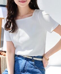 [ S M L ] 選べるタイプの細リブ半袖Tシャツ