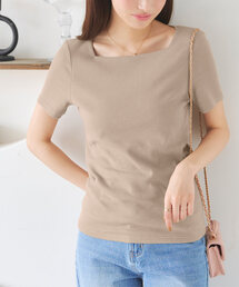 [ S M L ] 選べるタイプの細リブ半袖Tシャツ