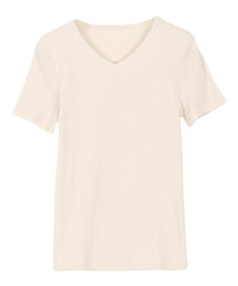 [ S M L ] 選べるタイプの細リブ半袖Tシャツ