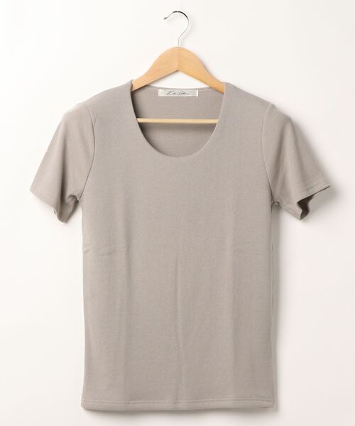 KOBE LETTUCE（コウベレタス）の「[ S M L ] 選べるタイプの細リブ半袖Tシャツ（Tシャツ/カットソー・レディース・ホワイト系その他/ベージュ系その他/その他/ブラック/カーキ/オフホワイト/ホワイト系その他2/その他1/グリーン/グレイッシュベージュ/グリーン系その他/ブルー系その他/ブラック系その他2/ネイビー/ブラック系その他/グリーン系その他4/グリーン系その他3/ブルー系その他2/ベージュ系その他2/グリーン系その他2/その他2/ブラウン系その他2/ブラウン系その他/グリーン系その他6/グリーン系その他7/ブラウン系その他3/グリーン系その他5/ベージュ系その他5/ベージュ系その他3/ベージュ系その他4/オレンジ系その他/オレンジ系その他3/オレンジ系その他2/ベージュ系/ホワイト系/ブラック系/ネイビー系/カーキ系/ベージュ系1/ラベンダー/ミント/ネイビー系1/ブラック系1/ホワイト系1/グリーン系1/パープル系/グリーン系/パープル系1/アイボリー系2/アイボリー系/アイボリー系1/ベージュ系3/ベージュ系4/ベージュ系2/杢グレー/ブラック系2/アイボリー系3/アイボリー系4/アイボリー系5/グリーン系2/グリーン系3/ホワイト系4/グレー系1/ホワイト系2/ホワイト系3/ブラック系3/ブラック系4/グレー系/グリーン系4・M/L/S）」の21枚目の写真