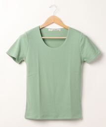 [ S M L ] 選べるタイプの細リブ半袖Tシャツ