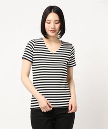 [ S M L ] 選べるタイプの細リブ半袖Tシャツ