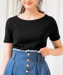 [ S M L ] 選べるタイプの細リブ半袖Tシャツ