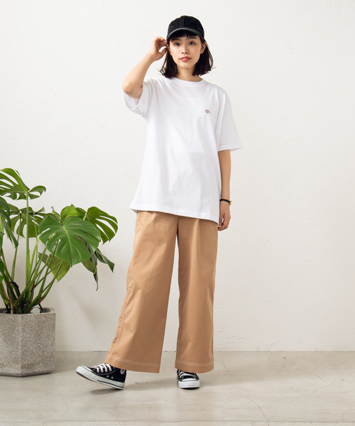 Dickies(ディッキーズ)の「∴WEGO/Dickies 別注ワッペン刺繍Tシャツ(Tシャツ/カットソー・メンズ・ホワイト/ブラック/パープル/オレンジ/イエロー・MEDIUM/LARGE)」の8枚目の写真