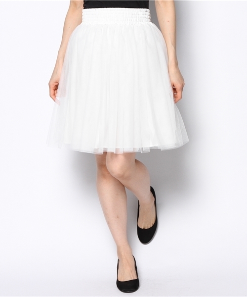 rosebullet（ローズブリット）の「【雑誌掲載】チュールスカート（スカート・レディース・アイボリー系/ネイビー系/ピンク系・2）」の2枚目の写真