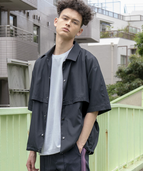 MAISON SPECIAL（メゾンスペシャル）の「LIMONTA/リモンタ コーチジャケット 【MAISON SPECIAL/メゾンスペシャル】（シャツ/ブラウス・メンズ・チャコールグレー/ブラック・46/48）」の2枚目の写真