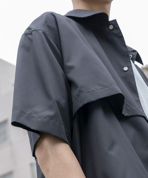 MAISON SPECIAL（メゾンスペシャル）の「LIMONTA/リモンタ コーチジャケット 【MAISON SPECIAL/メゾンスペシャル】（シャツ/ブラウス・メンズ・チャコールグレー/ブラック・46/48）」の13枚目の写真