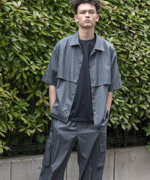 MAISON SPECIAL（メゾンスペシャル）の「LIMONTA/リモンタ コーチジャケット 【MAISON SPECIAL/メゾンスペシャル】（シャツ/ブラウス・メンズ・チャコールグレー/ブラック・46/48）」の15枚目の写真