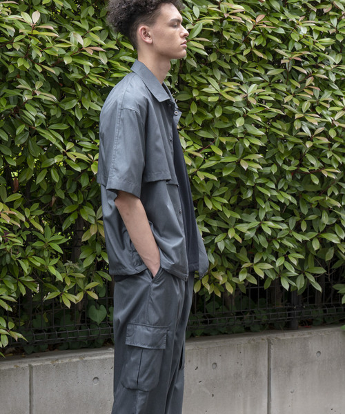 MAISON SPECIAL（メゾンスペシャル）の「LIMONTA/リモンタ コーチジャケット 【MAISON SPECIAL/メゾンスペシャル】（シャツ/ブラウス・メンズ・チャコールグレー/ブラック・46/48）」の16枚目の写真