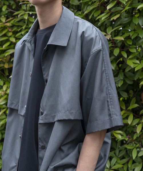 MAISON SPECIAL（メゾンスペシャル）の「LIMONTA/リモンタ コーチジャケット 【MAISON SPECIAL/メゾンスペシャル】（シャツ/ブラウス・メンズ・チャコールグレー/ブラック・46/48）」の18枚目の写真