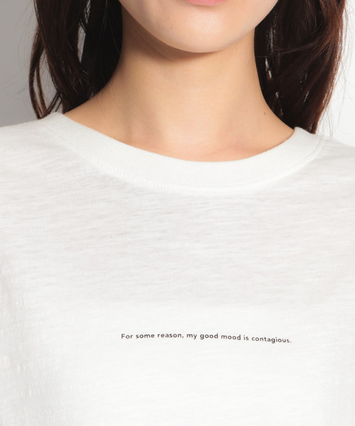 niko and...（ニコアンド）の「ピグメントロゴＴシャツ（Tシャツ/カットソー・レディース・ホワイト/ベージュ/パープル/チャコール・MEDIUM/LARGE）」の13枚目の写真