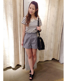 Chico | ギンガムハイウエストショーツ(チノパンツ)