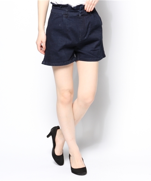 Chico（チコ）の「ギンガムハイウエストショーツ（チノパンツ・レディース・ダークブルー/ホワイト/ブラック・FREE）」の6枚目の写真