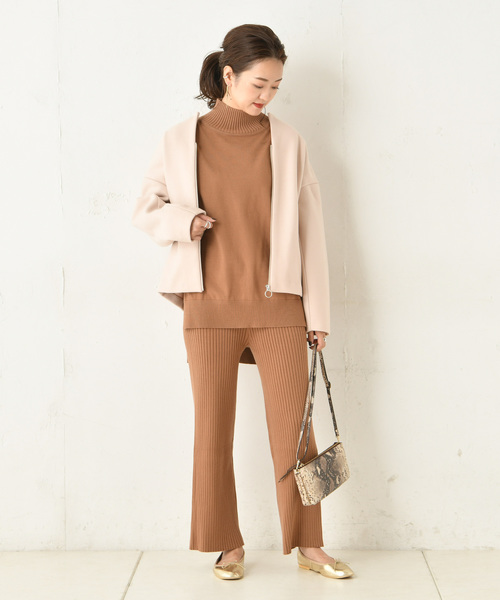 DouDou(ドゥドゥ)の「ニットアップタートル(ニット/セーター・レディース・オフホワイト/ブラック/キャメル・FREE)」の20枚目の写真