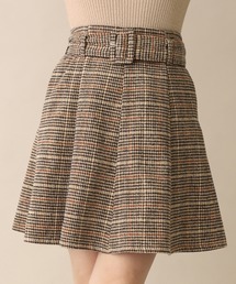 one after another NICE CLAUP | ベルト付きサーキュラーチェックスカート(スカート)