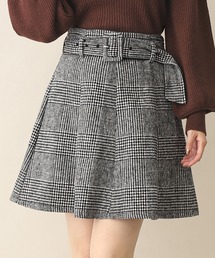 one after another NICE CLAUP | ベルト付きサーキュラーチェックスカート(スカート)