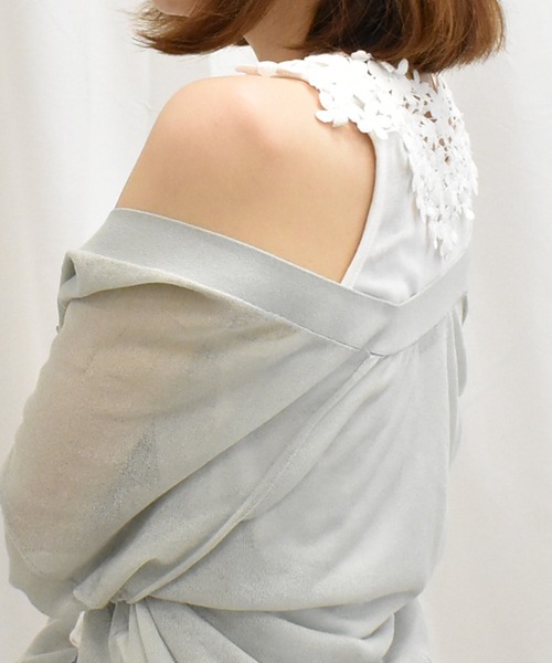 RANAN(ラナン)の「バックレースタンクトップ(タンクトップ・レディース・ネイビー/ブラック/イエロー/オフホワイト/コーラル/杢グレー・L/LL/3L/M)」の14枚目の写真