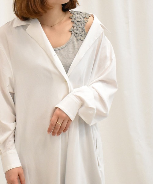 RANAN(ラナン)の「バックレースタンクトップ(タンクトップ・レディース・ネイビー/ブラック/イエロー/オフホワイト/コーラル/杢グレー・L/LL/3L/M)」の19枚目の写真