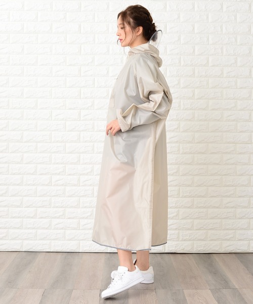 セール】軽量クリアバイザー付きレインポンチョ（レインコート