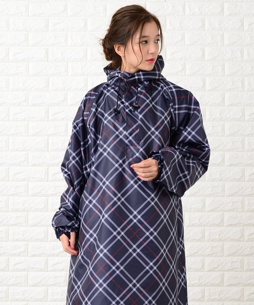 Lace Ladies（レースレディース）の「軽量クリアバイザー付きレインポンチョ（レインコート/ポンチョ・レディース・ブルー系その他/ネイビー/グレイッシュベージュ/ドット/チェック/ブルー系その他2・FREE）」の20枚目の写真