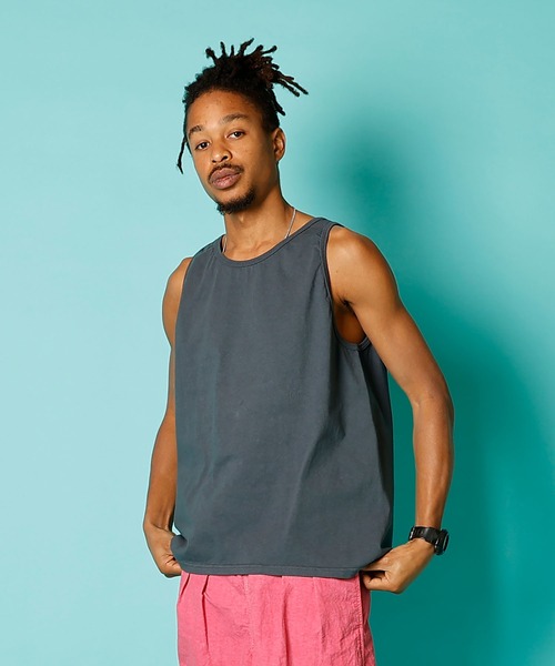 Goodwear(Since1983)（グッドウェア）の「【MADE IN USA】TANK TOP/ タンクトップ（タンクトップ・メンズ・ブラック/オリーブ/ベージュ/ブラウン/ライトグレー/ブラック系その他/ホワイト/ナチュラル/ネイビー/ブラウン系その他/チャコールグレー/ライトグリーン/ブルー系その他4/パープル系その他2/カーキ系3/グレー系その他2/モスグリーン/オレンジ系その他2/グリーン系その他/ブルー系その他/ウィート/エメラルドブルー/パープル系1/Orange/スカイブルー系/ミント/Cream・LARGE/MEDIUM/X-LARGE/SMALL）」の5枚目の写真