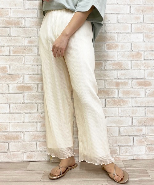 apres jour（アプレジュール）の「シアークリンクルパンツ【ZOZOTOWN限定アイテム】（その他パンツ・レディース・ライトブラウン/ダークブルー/ブラック/アイボリー・フリー）」の6枚目の写真