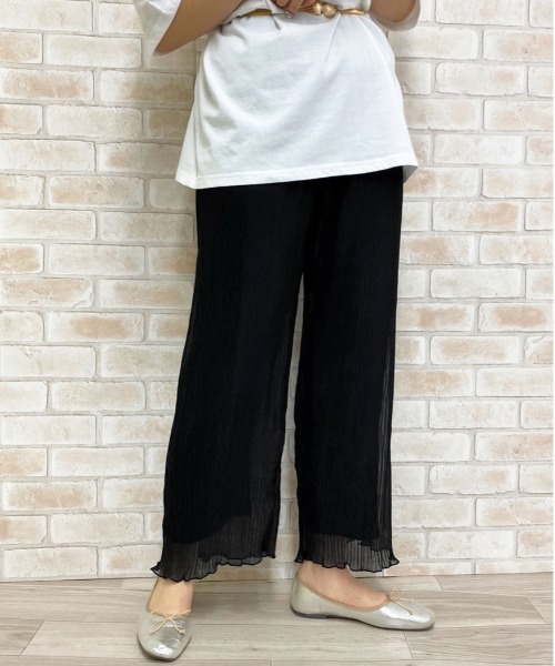 apres jour（アプレジュール）の「シアークリンクルパンツ【ZOZOTOWN限定アイテム】（その他パンツ・レディース・ライトブラウン/ダークブルー/ブラック/アイボリー・フリー）」の12枚目の写真