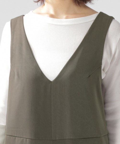 BAYFLOW(ベイフロー)の「Vネックコンビネゾン(サロペット/オーバーオール・レディース・ブラウン/ライトブルー・SMALL/MEDIUM)」の13枚目の写真