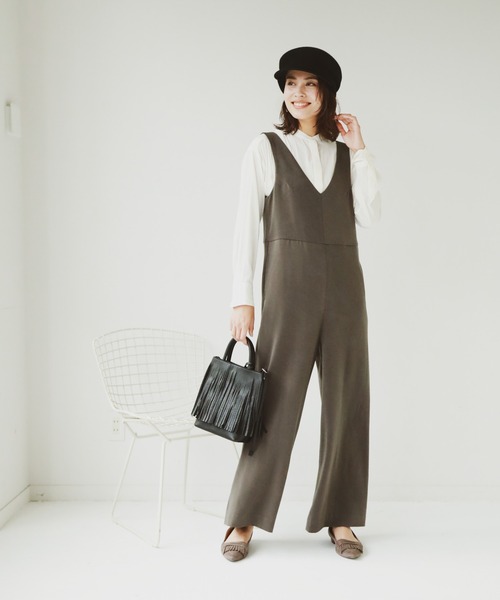 BAYFLOW(ベイフロー)の「Vネックコンビネゾン(サロペット/オーバーオール・レディース・ブラウン/ライトブルー・SMALL/MEDIUM)」の17枚目の写真