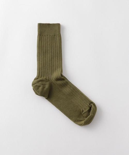 Steven Alan(スティーブンアラン)の「<BASERANGE>RIB SHORT SOCKS/ソックス(ソックス/靴下・レディース・ダークグレー/ピンク/ケリー・36/39)」の2枚目の写真