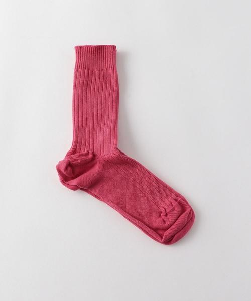 Steven Alan(スティーブンアラン)の「<BASERANGE>RIB SHORT SOCKS/ソックス(ソックス/靴下・レディース・ダークグレー/ピンク/ケリー・36/39)」の3枚目の写真