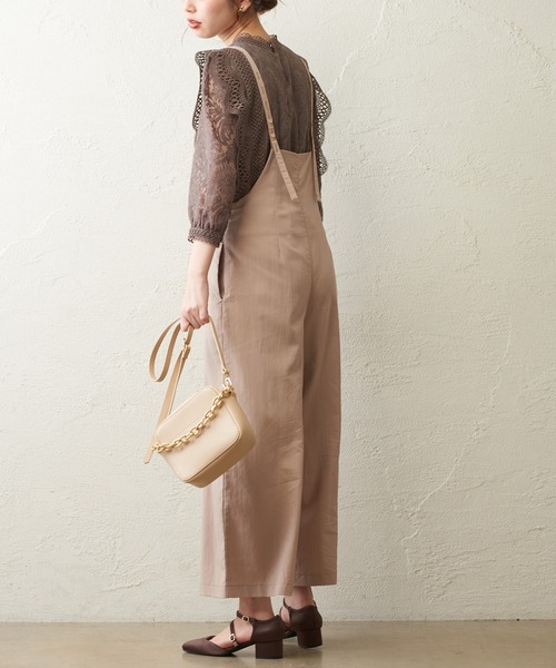 natural couture（ナチュラルクチュール）の「ラッセルレース7分袖ブラウス（シャツ/ブラウス・レディース・ブラック/ブラウン/オフホワイト/ピンク・FREE）」の10枚目の写真