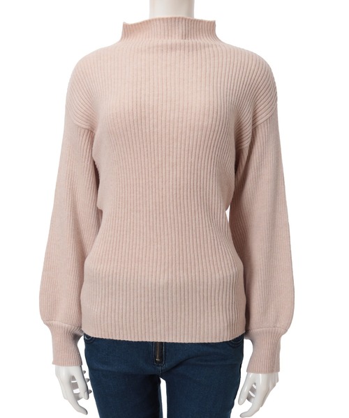 fifth（フィフス）の「ボトルネックボリューム袖リブニット（ニット/セーター・レディース・ベージュ/ライトグリーン・MEDIUM）」の11枚目の写真