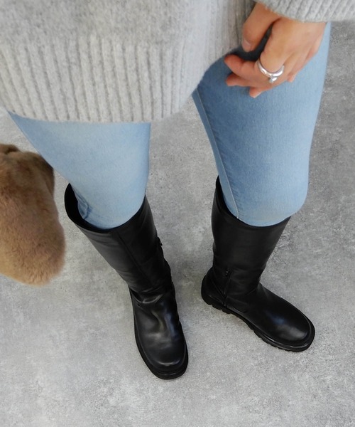 minia(ミニア)の「ボリュームソールロングブーツ ◆(ブーツ・レディース・ブラック/ブラウン/アイボリー・LL/S/M/L)」の12枚目の写真