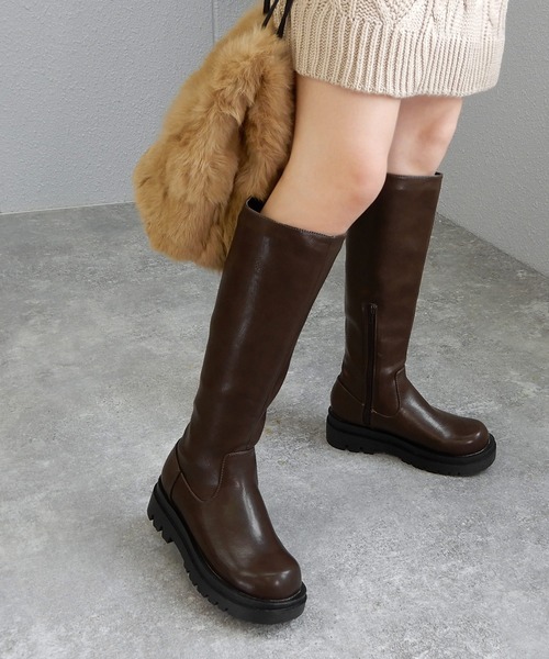 minia(ミニア)の「ボリュームソールロングブーツ ◆(ブーツ・レディース・ブラック/ブラウン/アイボリー・LL/S/M/L)」の18枚目の写真