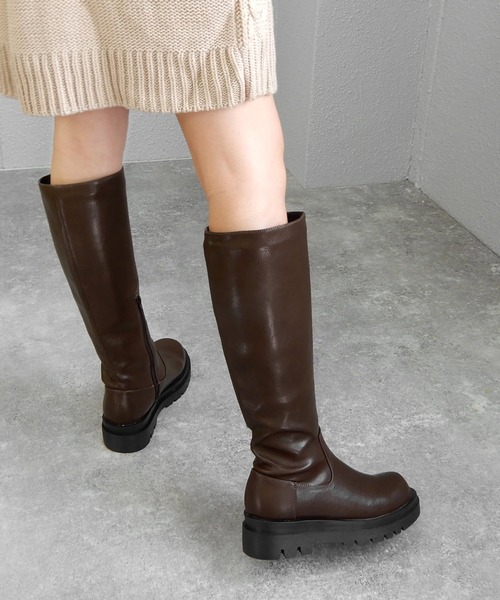 minia(ミニア)の「ボリュームソールロングブーツ ◆(ブーツ・レディース・ブラック/ブラウン/アイボリー・LL/S/M/L)」の17枚目の写真
