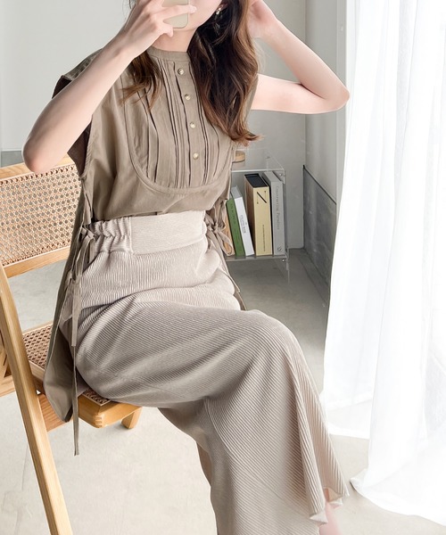 classicalelf（クラシカルエルフ）の「360度愛され。コットン100％フレンチスリーブドレスシャツ（シャツ/ブラウス・レディース・ホワイト/ブラック/グレイッシュベージュ/ブルー・MEDIUM/X-LARGE/LARGE/SMALL）」の14枚目の写真