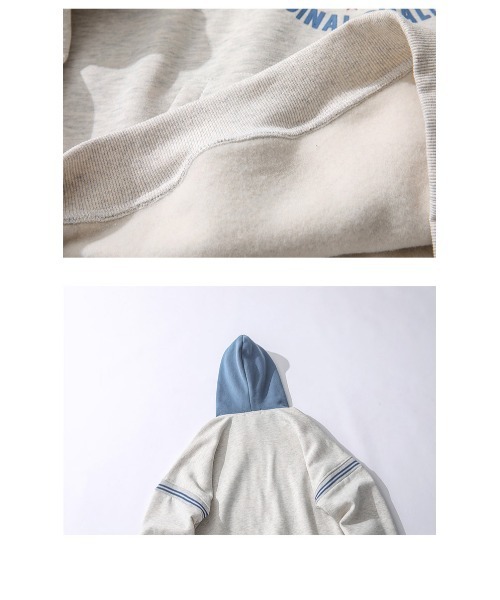 HOOK(フック)の「【HOOK】アメカジロゴプリントパーカー(パーカー・メンズ・ライトグレー/ブラック/ブルー・M/L/XL)」の15枚目の写真