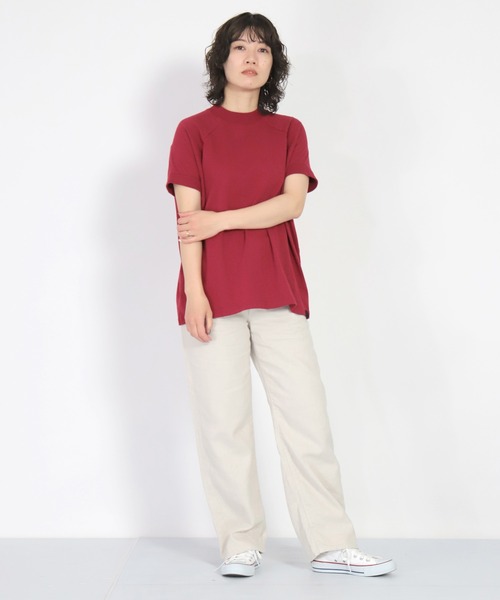 D.M.G 綿麻サージ 5Pワイドパンツ D.M.G.（ドミンゴ）の「[D.M.G / ディーエムジー] 綿麻サージ 5P