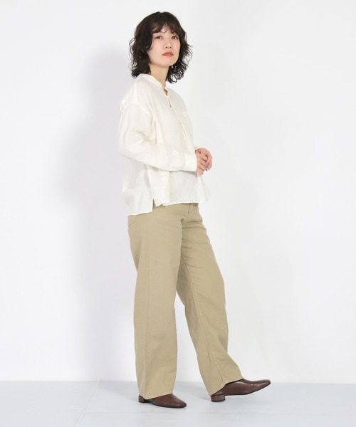 D.M.G 綿麻サージ 5Pワイドパンツ urbene_dmg-13-954k