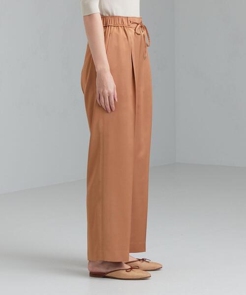 green label relaxing（グリーンレーベルリラクシング）の「FFC サテン ストラップ ワイド パンツ（その他パンツ・レディース・ライム/オレンジ/ダークグレー・38/36）」の5枚目の写真