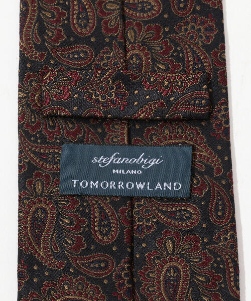 別注 Bigi Tomorrowland シルク ペイズリータイ ネクタイ Tomorrowland トゥモローランド のファッション Stefano シルク ネクタイ Bigi Tomorrowland
