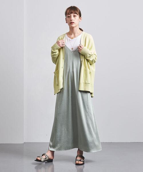 UNITED ARROWS（ユナイテッドアローズ）の「UWSC サイドスリット カーディガン†（カーディガン/ボレロ・レディース・オフホワイト/ライム/ダークグレー・FREE）」の9枚目の写真
