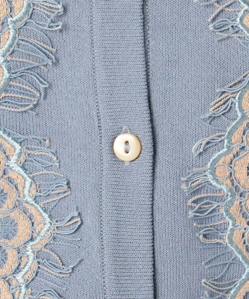 NOLLEY’S Sophi（ノーリーズソフィ）の「レース付クルーネックカーディガン（カーディガン/ボレロ・レディース・ネイビー/ベージュ/アイボリー・36/38）」の10枚目の写真