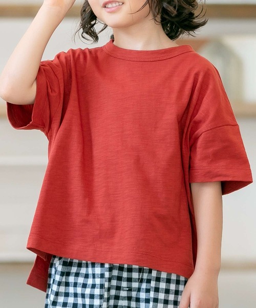 DILASH(ディラッシュ)の「ビックシルエットTシャツ(Tシャツ/カットソー・キッズ・ブラック/パープル/ネイビー/レッド/カーキ/イエロー・90/100/110/120/80/130/140)」の6枚目の写真