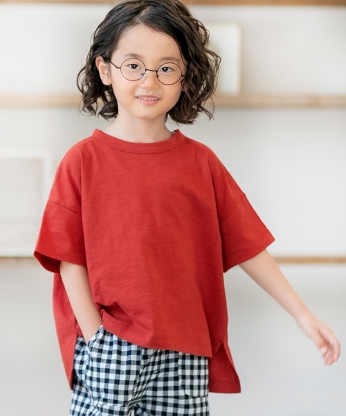 DILASH(ディラッシュ)の「ビックシルエットTシャツ(Tシャツ/カットソー・キッズ・ブラック/パープル/ネイビー/レッド/カーキ/イエロー・90/100/110/120/80/130/140)」の12枚目の写真