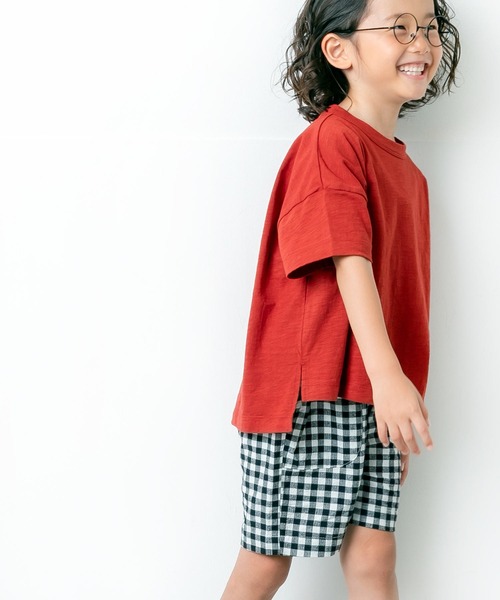 DILASH(ディラッシュ)の「ビックシルエットTシャツ(Tシャツ/カットソー・キッズ・ブラック/パープル/ネイビー/レッド/カーキ/イエロー・90/100/110/120/80/130/140)」の14枚目の写真